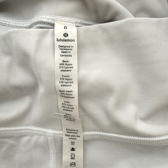 White lululemon leggings, wunder under-size 6 - Picture 3 of 4